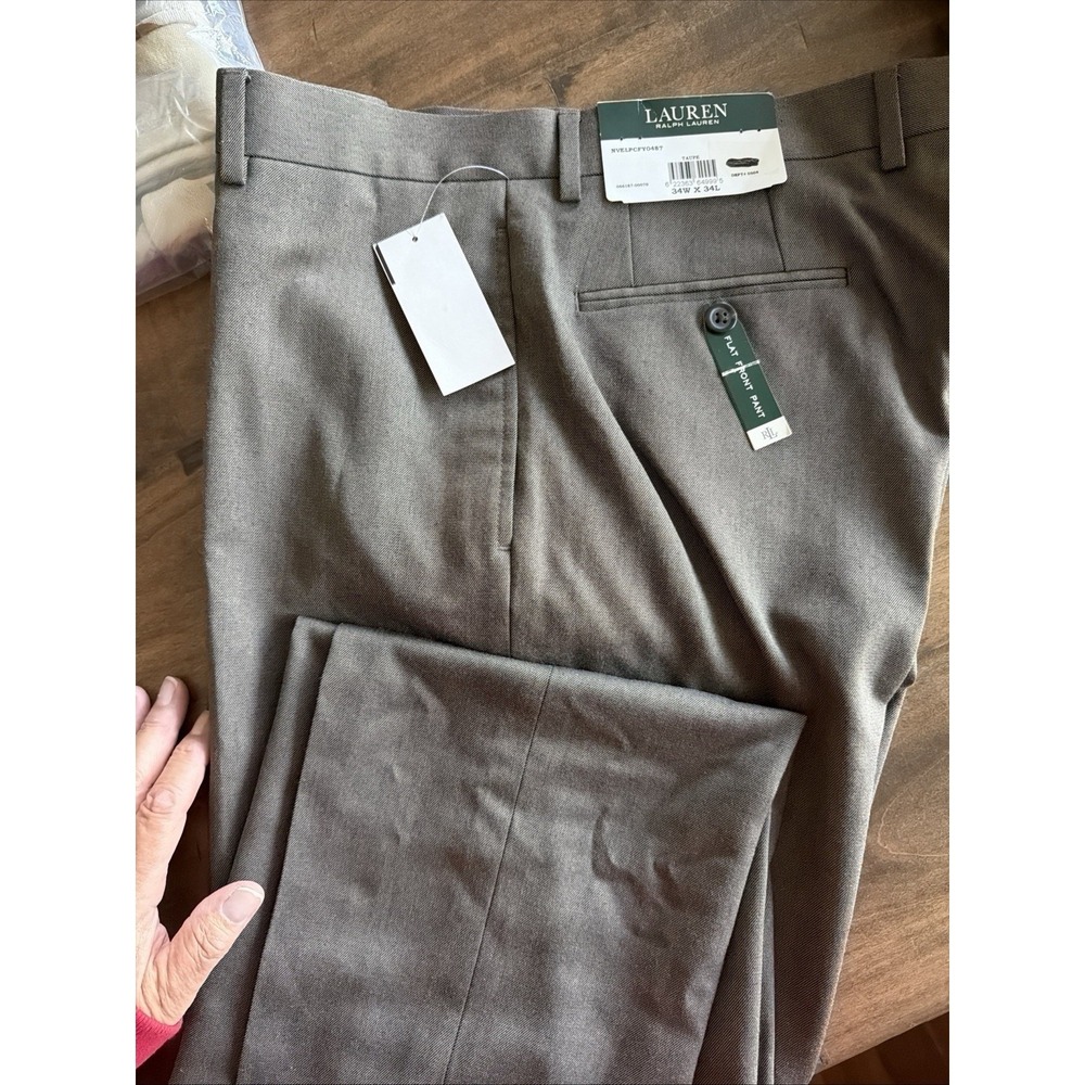 Lauren Ralph Lauren men's Taupe Dress‎ Pants, Size 34-34, NWT